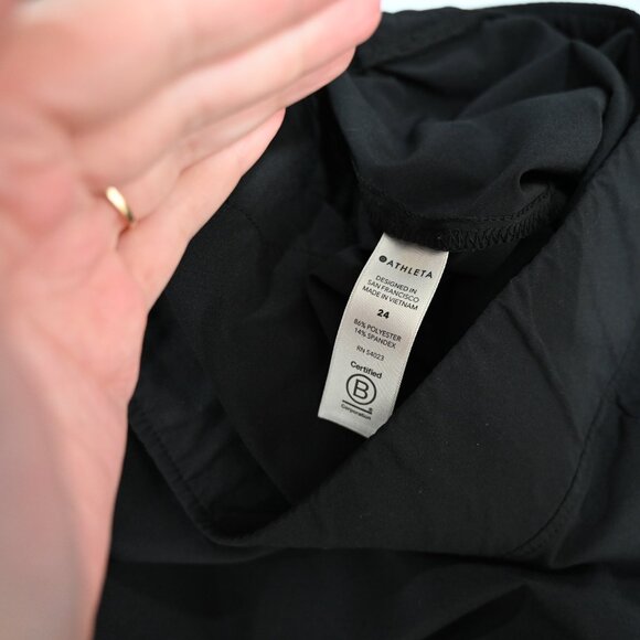 Athleta Size 24 Brooklyn Wide Leg Crop Black Pant Plus Size - Picture 6 of 7